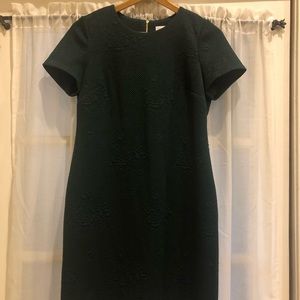 Calvin Klein hunter green quilted sheath dress